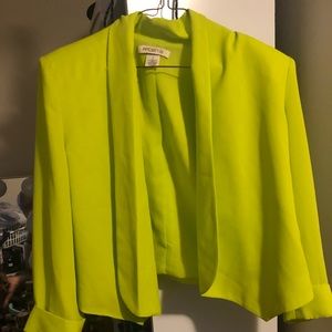 Lime Green cropped mini blazer
